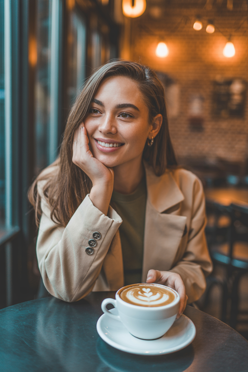 AI-generated lifestyle photo of you at a cafe